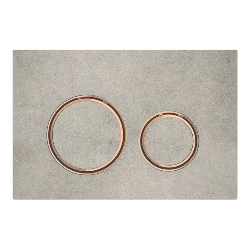 Przycisk uruchamiający Sigma50, przedni, imitacja betonu, pierścienie: czerwone złoto, okrągły GEBERIT 115.650.JV.1