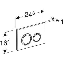 Przycisk uruchamiający Sigma50, przedni, uniwersalny, pierścienie: mosiądz, okrągły GEBERIT 115.652.00.1