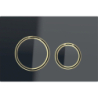 Przycisk uruchamiający Sigma50, przedni, szkło czarne, pierścienie: mosiądz, okrągły GEBERIT 115.652.SJ.1
