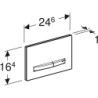 Przycisk uruchamiający Sigma50, przedni, uniwersalny, przyciski: czarny chrom, prostokątny GEBERIT 115.671.00.2