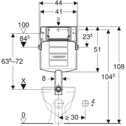 Spłuczka podtynkowa Sigma 12cm bez stelaża GEBERIT 109.300.00.5
