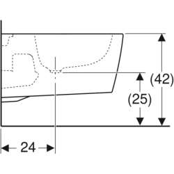 Bidet wiszący ONE, ukryte mocowania GEBERIT 500.690.01.1
