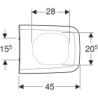 Deska sedesowa iCon Square, wolnoopadająca, wypinana GEBERIT 500.837.01.1