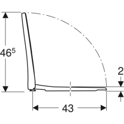 Deska sedesowa iCon, slim, wolnoopadająca, wypinana GEBERIT 500.835.01.1