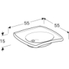 Umywalka Vitalis bez barier, B55 GEBERIT 221555000