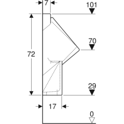 Pisuar Centaurus, bezwodny, odpływ do tyłu lub do dołu GEBERIT 236400600