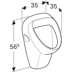 Pisuar Aller, dopływ z tyłu, odpływ do tyłu GEBERIT 236500000