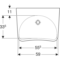 Umywalka Paracelsus, dla niepełnosprawnych, B64 GEBERIT 251060000