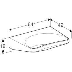 Umywalka Paracelsus, dla niepełnosprawnych, B64 GEBERIT 251060000