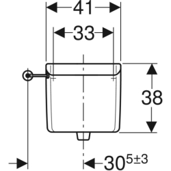 Spłuczka AP123, nisko zawieszona, biały-alpin GEBERIT 123.105.11.1