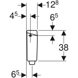 Spłuczka AP123, nisko zawieszona, biały-alpin GEBERIT 123.105.11.1