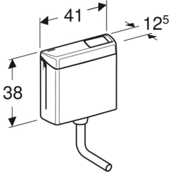 Spłuczka AP123, nisko zawieszona, biały-alpin GEBERIT 123.105.11.1