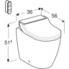 Urządzenie WC z funkcją higieny intymnej AquaClean Tuma Comfort, stojąca miska WC, stal GEBERIT 146.310.FW.1