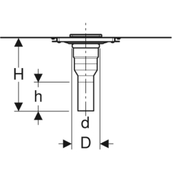 Odpływ do natrysków, d50, międzykondygnacyjny Geberit 154.053.00.1