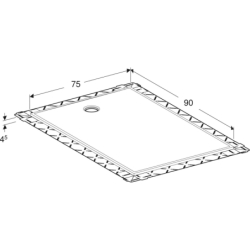 Panel do natrysków bezbrodzikowych Setaplano 75x90 Geberit 154.292.11.1