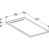 Brodzik prostokątny Sestra 120x90 cm, grafit Geberit 550.275.00.2