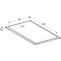 Brodzik prostokątny Olona 160x90 cm, biały Geberit 550.924.00.1