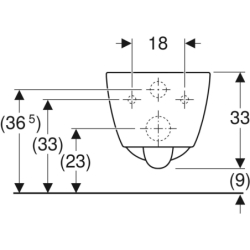 Wisząca miska WC lejowa iCon, ukryte mocowania, Rimfree, 53 cm GEBERIT 501.661.00.1