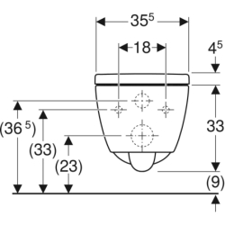 Wisząca miska WC iCon lejowa, ukryte mocowania, Rimfree, 53 cm, Biały-alpin / Matowy, zestaw z deską GEBERIT 501.663.JT.1