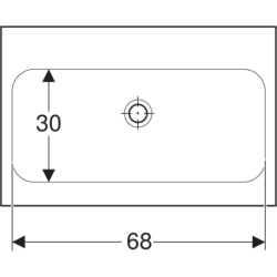 Umywalka iCon Light stawiana na blat, 75 cm, bez otworu, bez przelewu,  GEBERIT 501.848.00.7