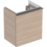 Szafka pod umywalkę iCon, z jednymi drzwiami 37x41,5x27,9 cm, dąb / melaminowa str. drewna, lava / mat GEBERIT 502.301.JH.1