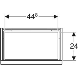 Szafka pod umywalkę iCon, z jedną szufladą 52x41,5x30,7 cm, dąb / melaminowa str. drewna, lava / mat GEBERIT 502.302.JH.1