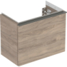 Szafka pod umywalkę iCon, 1 szuflada 52x41,5x30,7 cm, orzech hickory / melaminowa str. drewna, lava / mat GEBERIT 502.302.JR.1