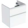 Szafka pod umywalkę iCon, z 2 szuflady 59,2x61,5x47,6 cm, biały / lakier na wysoki połysk, biały / matowy GEBERIT 502.303.01.1