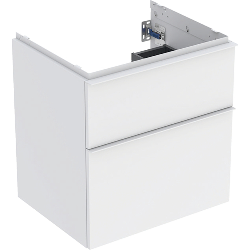 Szafka pod umywalkę iCon, z dwoma szufladami 59,2x61,5x47,6 cm, biały / lakierowany matowy, biały / matowy GEBERIT 502.303.01.3