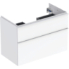 Szafka pod umywalkę iCon, z 2 szuflady 88,8x61,5x47,6 cm, biały / lakier na wysoki połysk, biały / matowy GEBERIT 502.305.01.1