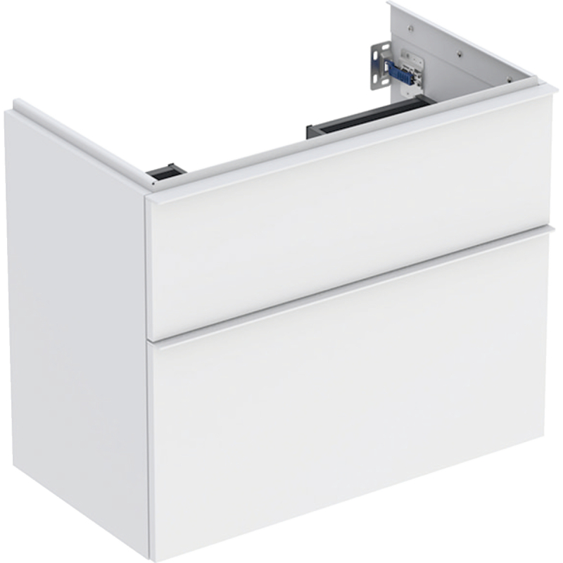 Szafka podumyw. iCon, z dwoma szufladami, krótka 74x61,5x41,6 cm, biały / lakier matowy, biały / matowy GEBERIT 502.308.01.3