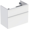 Szafka podumyw. iCon, z dwoma szufladami, krótka 74x61,5x41,6 cm, biały / lakier matowy, biały / matowy GEBERIT 502.308.01.3