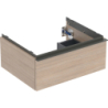 Szafka pod umywalkę iCon, z jedną szufladą 59,2x24,7x47,6 cm, dąb / melaminowa str. drewna, lava / mat GEBERIT 502.310.JH.1