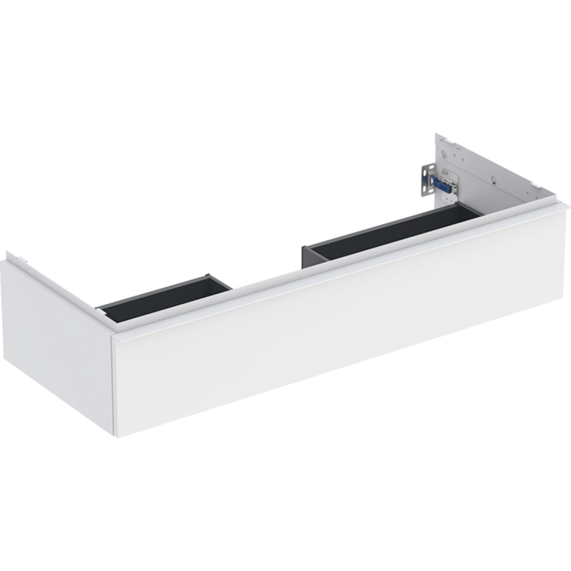 Szafka pod umywalkę iCon, z jedną szufladą 118,4x24,7x47,6 cm, biały / lakierowany matowy, biały / matowy GEBERIT 502.313.01.3