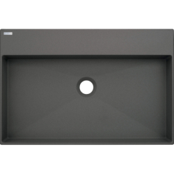 Umywalka granitowa nablatowa - 60x40 cm Correo antracyt metalik DEANTE CQR_TU6S