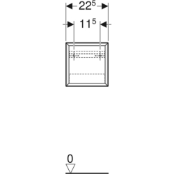 Szafka iCon kwadratowa 22,5 cm x 23,3 cm x 13,2 cm Piaskowo-szary / Lakierowany na wysoki połysk GEBERIT 502.321.JL.1