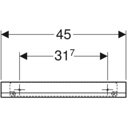 Półka iCon 45x5,5x13 Piaskowo-szary / matowy GEBERIT 502.326.JL.1