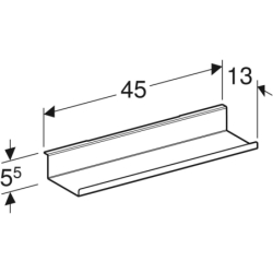 Półka iCon 45x5,5x13 Piaskowo-szary / matowy GEBERIT 502.326.JL.1