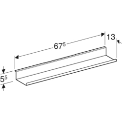 Półka iCon 67,55,5x13 Piaskowo-szary / matowy GEBERIT 502.327.JL.1