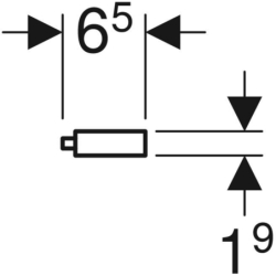 Uchwyt na ręczniki iCon 42,4 x 1,9 x 4,9, Piaskowo-szary / matowy GEBERIT 502.328.JL.1