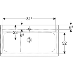 Set: iCon slim umyw. 90cm, z szafką podumyw., 2 szuflady, dąb/melaminowa str. drewna, lava/mat GEBERIT 502.337.JH.1