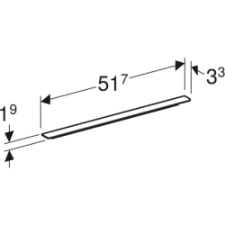 Uchwyt iCon: Lava / matowy, 51.7cm GEBERIT 502.358.JK.1