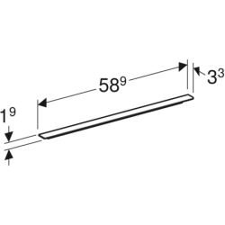 Uchwyt iCon: Lava / matowy, 58.9cm GEBERIT 502.359.JK.1