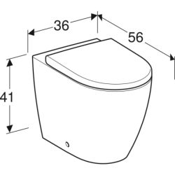 Stojąca miska WC iCon  przylegająca do ściany, ukryte mocowania, Rimfree, Biały-alpin, mat, zestaw z deską GEBERIT 502.383.JT.1