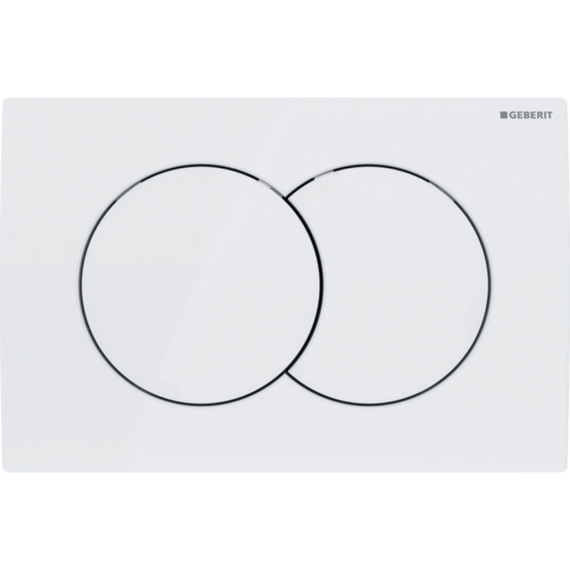 Przycisk uruchamiający Delta01, przedni, biały-alpin, okrągły GEBERIT 115.107.11.1