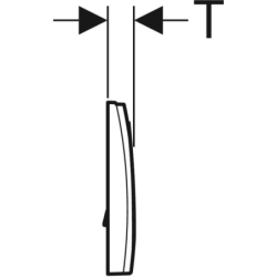 Przycisk uruchamiający Delta15, przedni, chrom błyszczący, okrągły GEBERIT 115.109.21.1