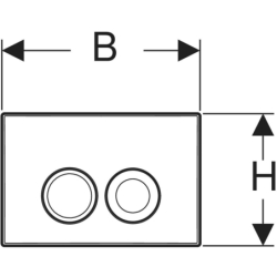 Przycisk uruchamiający Delta25, przedni, chrom błyszczący, okrągły GEBERIT 115.125.21.5