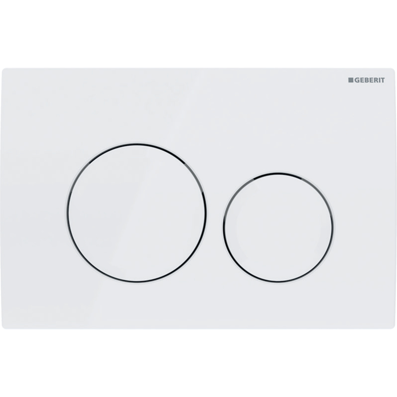 Przycisk uruchamiający Delta20, przedni, biały-alpin, okrągły GEBERIT 115.127.11.1