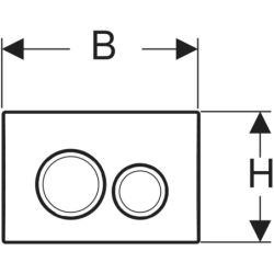 Przycisk uruchamiający Delta20, przedni, chrom błyszczący, okrągły GEBERIT 115.127.21.1