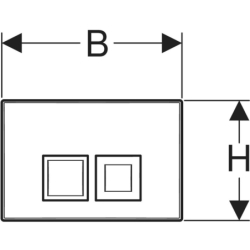 Przycisk uruchamiający Delta25, przedni, chrom błyszczący, prostokątny GEBERIT 115.135.21.5